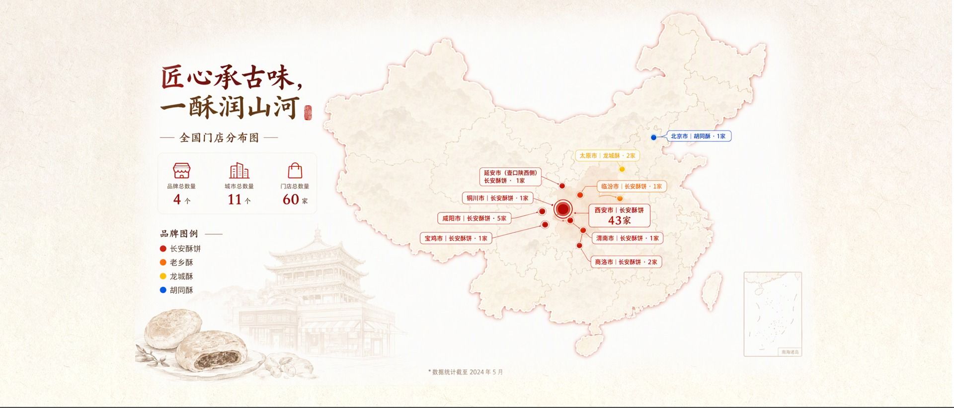 匠心承古味，一酥润山河 — 全国门店分布图